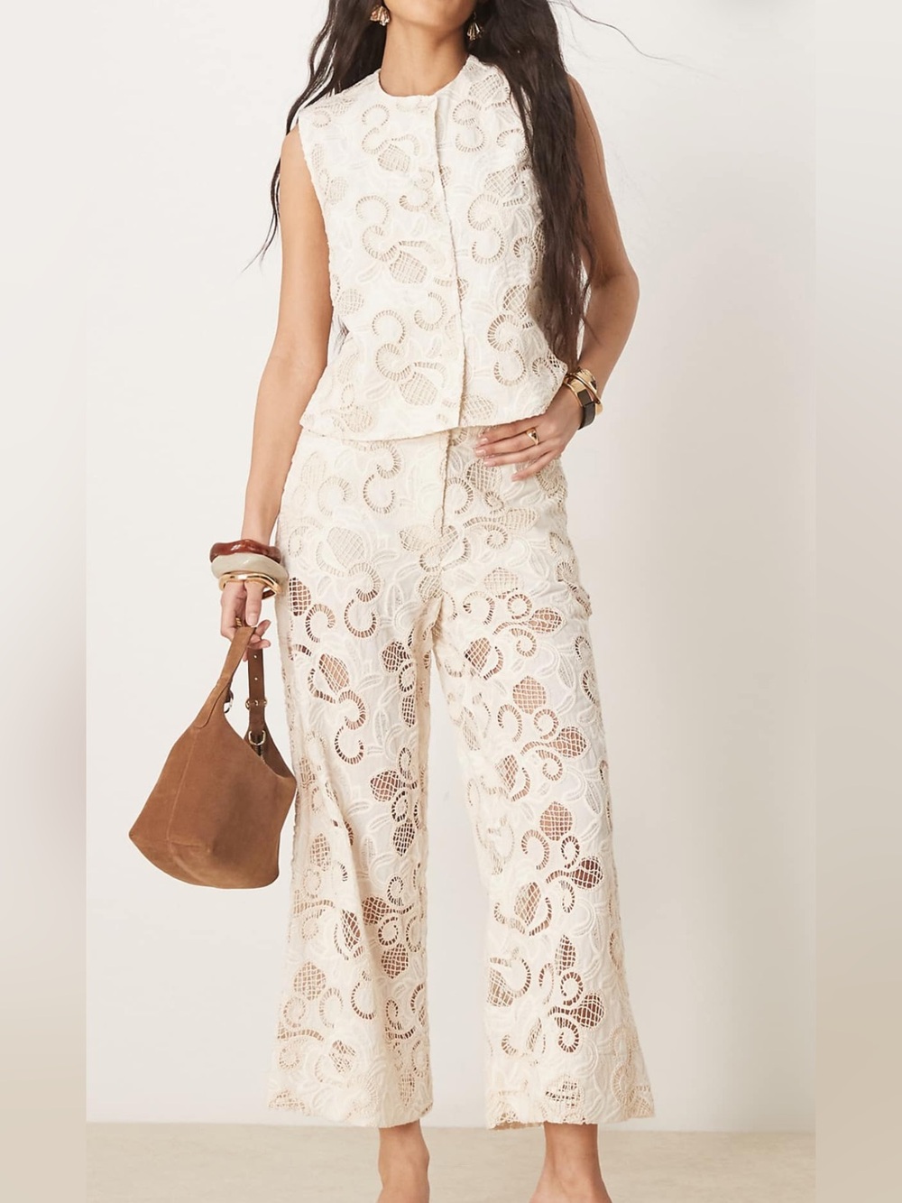 ASOS Eyelet pant & top set